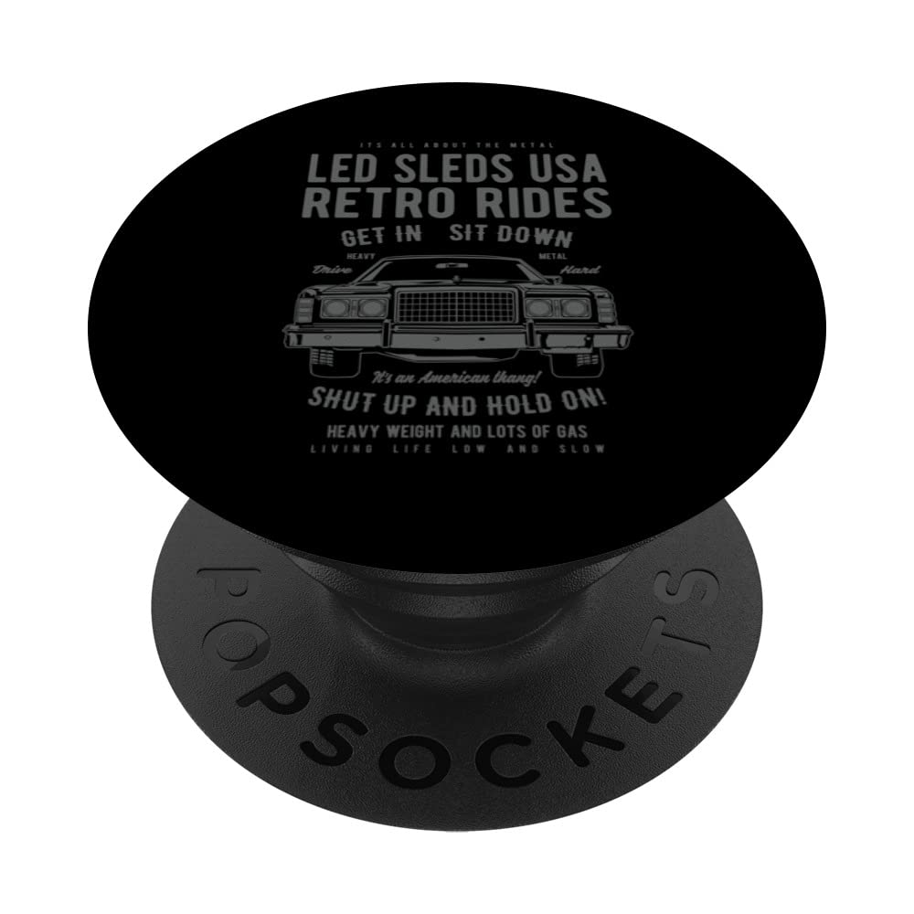 Led Sleds Automotive Nostalgia Retro Car Design PopSockets Swappable PopGrip