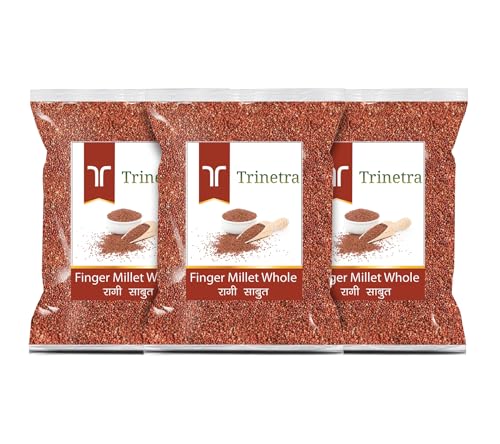 Image of Trinetra Ragi Sabut (Finger Millet Grain) | Calcium-Rich Healthy Millet for Everyday Use | 1.5 kg (3 x 500g)