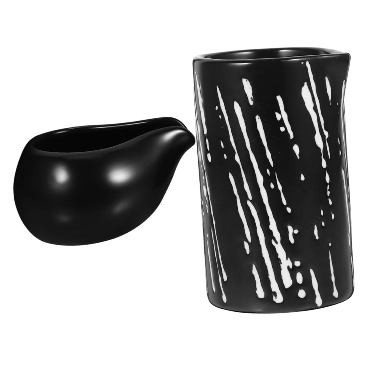 Mobestech 2pezzi Brocca in Ceramica Per Latte e Altri Liquidi Per Servire Salse e Aggiungere Un Tocco Sofisticato Alla Tavola Da Pranzo Multiuso e Design Versatile Per Caffè Tè e Cucina