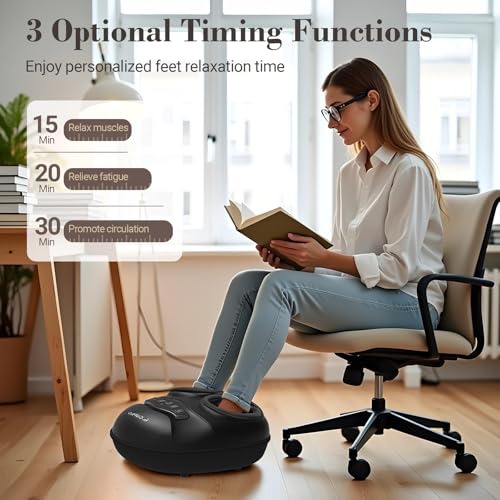 FSA Foot Massager with Heat and Remote - HSA Eligible, Feet Massager for Plantar Fasciitis & Neuropathy, Shiatsu Deep Kneading for Foot Pain Relief, Gifts for Mom Dad, Fits Up to Size 13 - Image 7