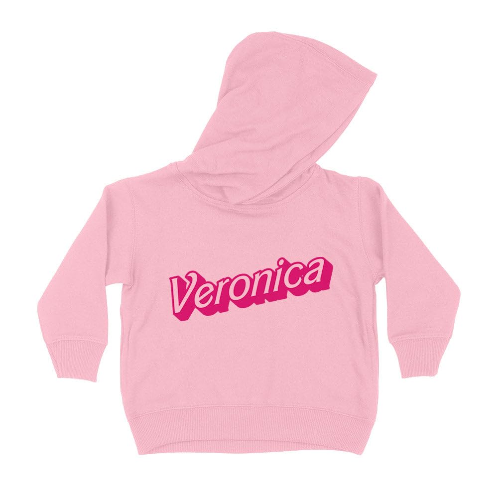 Veronica Doll font Kids Hoodie Sweatshirt Toddler 2T Light Pink