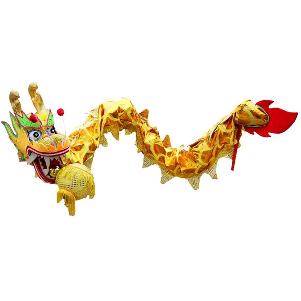 Chinesischer Drache Tanzkostüm für Gruppenauftritte, Outdoor-Sport & Festivals – 10 Personen Set