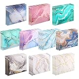 30 Pcs Marble Hanging Folders with Foil Stamping Process, Including Adjustable Tabs and Inserts, Let
