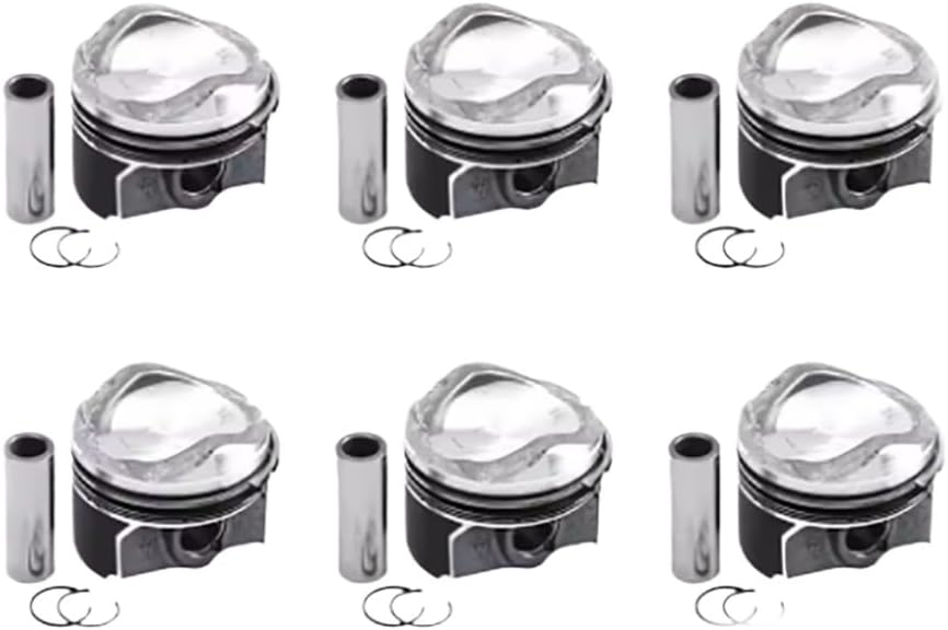 6pcs Piston Rings Set Compatible With S5 A6 A7 A8 Q7 3.0 TFSI CREC CRED CREH 06E107065DS 06E107065EE 06E107065EC Car Engine Parts Aftermarket Replacement