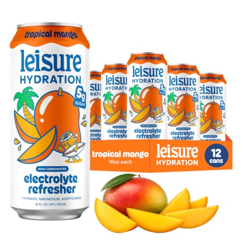 Leisure Hydration Electrolyte Refresher, Tropical Mango, 16 oz (12 pack)