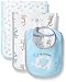 BON BEBE Unisex Baby Best Friends Assorted 3 Pack Bib and Burp Cloth Set