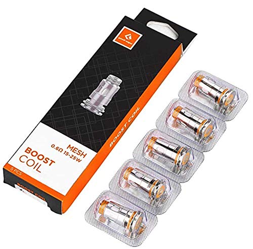 5pcs Geekvape Aegis Boost Pod Coil Replacement Coil Electronic Cigarette Aegis Boost Cartridge Core No Nicotine, No E Liquid (0.6ohm)
