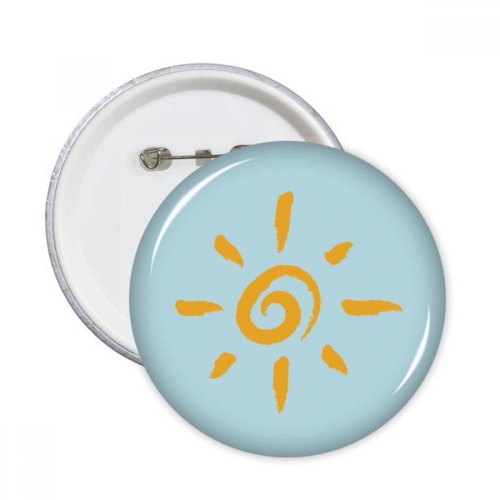 Badge rond jaune soleil S pour customiser vos vêtements - 3