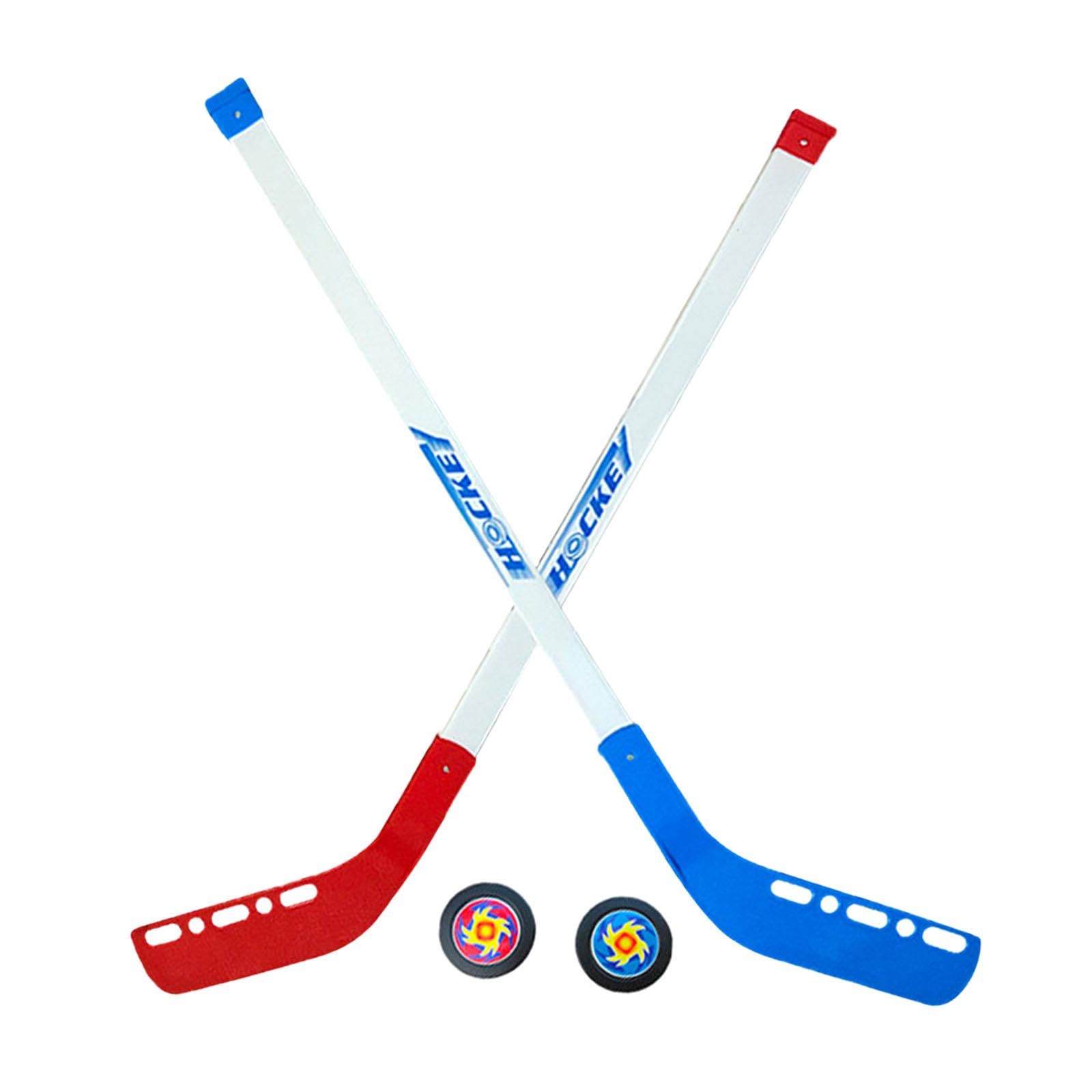 Set di 2 Mazze da Hockey per Bambini con Pallina, Mini Set da Hockey in Plastica PP Morbida E Sicura, Adatto per Feste, Sport in Casa E Regali.
