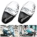 Funda Impermeable para Asiento de Motocicleta 2 Pcs Cubierta de Asiento de Cuero Funda Sillín Moto Universal Protector Asiento para Diferente Tipo de Motocicletas Eléctricas y Scooter, Plata 70*40cm