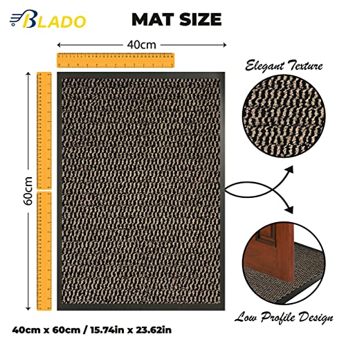 BLADO Washable Door Mats, Non-Slippery Heavy Duty Doormats, Stylish & Large Rubber Door Mat - Image 2