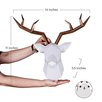 Amazon.co.jp: SAC SMARTEN ARTS フェイク剥製動物の頭 壁装飾