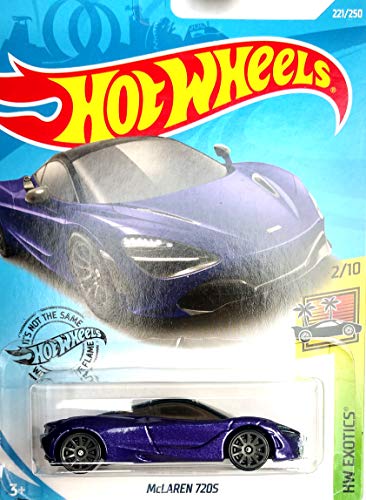 Hot Wheels McLaren 720S Purple 221/250 and Lamborghini Aventador J Orange 223/250 2 Car Bundle Set