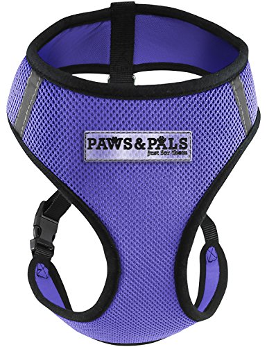 OxGord Pet Control Harness for Dog & Cat Easy Soft Walking Collar, X-Large, Purple