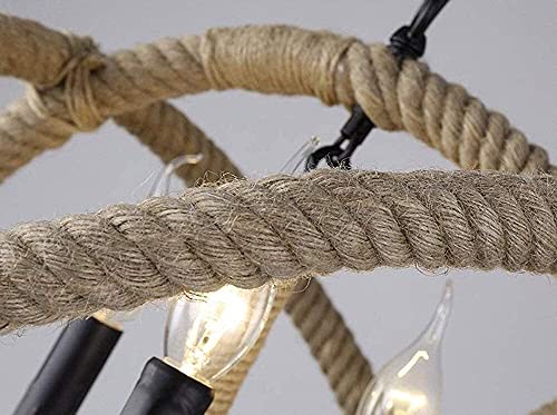 Suspension industrielle en corde de chanvre avec câble de 83 cm - 2