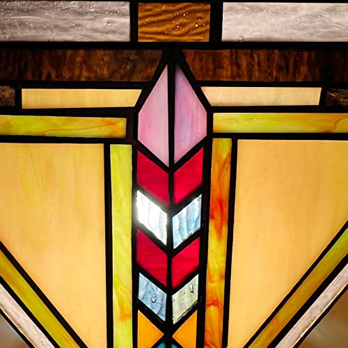 Image of Capulina Tiffany Lamp Firecracker Mission Stained Glass Wall Sconce 2-Light