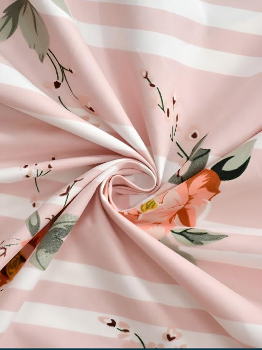 Image of King Size Fitted Bedsheet with 2 Frill Pillow Covers (PinkRoseFrill, King Size - 72x78 Inch)