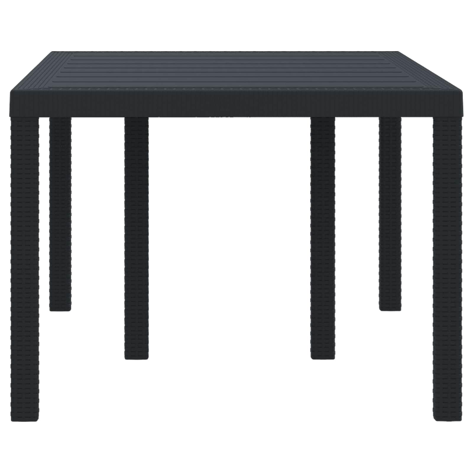 Fengshui Stół ogrodowy antracyt 150 x 100 x 73 cm polirattanowy