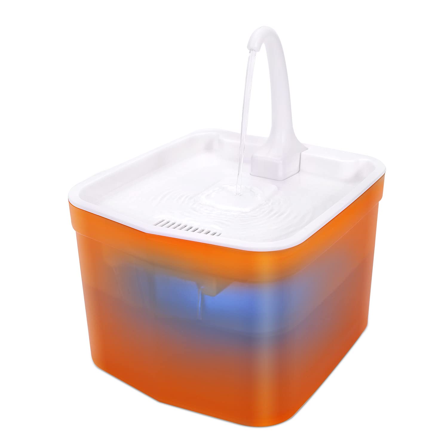 PetVogue Cat Water Fountain with LED Light, 2.0L, Ultra Quiet Cat Drinking Fountain with Filter, Automatic Pet Water Fountain, Cat Fountain for Cats and Small Dogs, Orange (B0C8B129QK) Amazon Price History, Amazon Price Tracker