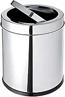 Lixeira Inox 3l Basculante Banheiro Cozinha Escritório Powermaid