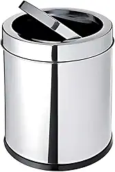 Lixeira Inox 3l Basculante Banheiro Cozinha Escritório Powermaid