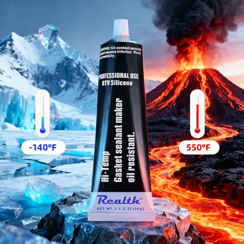 Image of High Temperature RTV Silicone Gasket Maker Grey 3.53 Oz 3 Pack | Oil Resistance Sealant High Strength Flange Sealing for Automotive Motorbike Machine Equipment Repairing