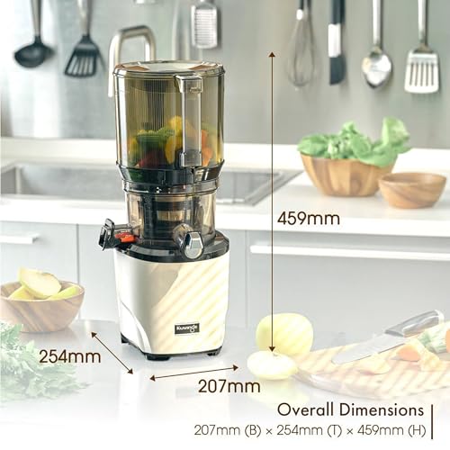 Kuvings AUTO10S Juicer - Easy Care Slow Juicer 3L Capacity & 200W Motor. Ideal for Fruit, Vegetables & Smoothies - Matt Pearl Black - Image 4