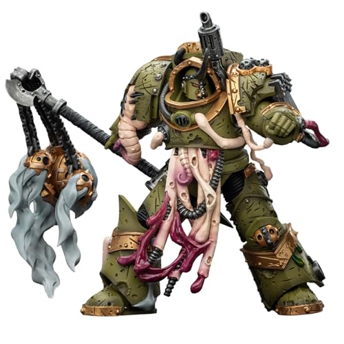 Image of JOYTOY Death Guard Warhammer 40k 1 /18 Action Figure Death Guard Blightlord Terminator 4PCS Collectible Gifts,Toys for Kids 15+ and Adults 4.8-inch
