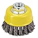 HOYIN Wire Cup Brush-Knotted Cup Brush for Grinders,5/8inch-11NC,0.020inch-by-3inch