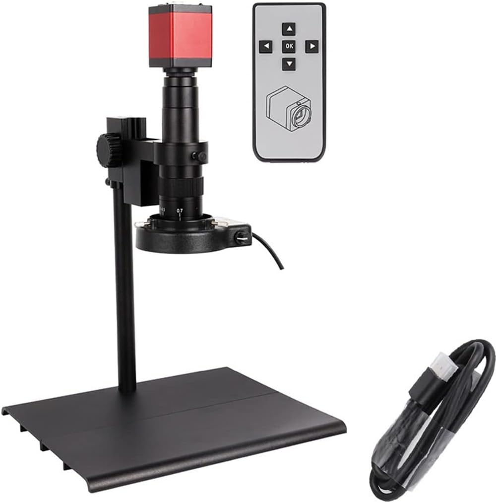 Microscopes Equipment Digital Video Monocular Microscope Set 180X/130X C-Mount 13MP/38MP/48MP 4K HDMI USB Camera(Bracket Lens)
