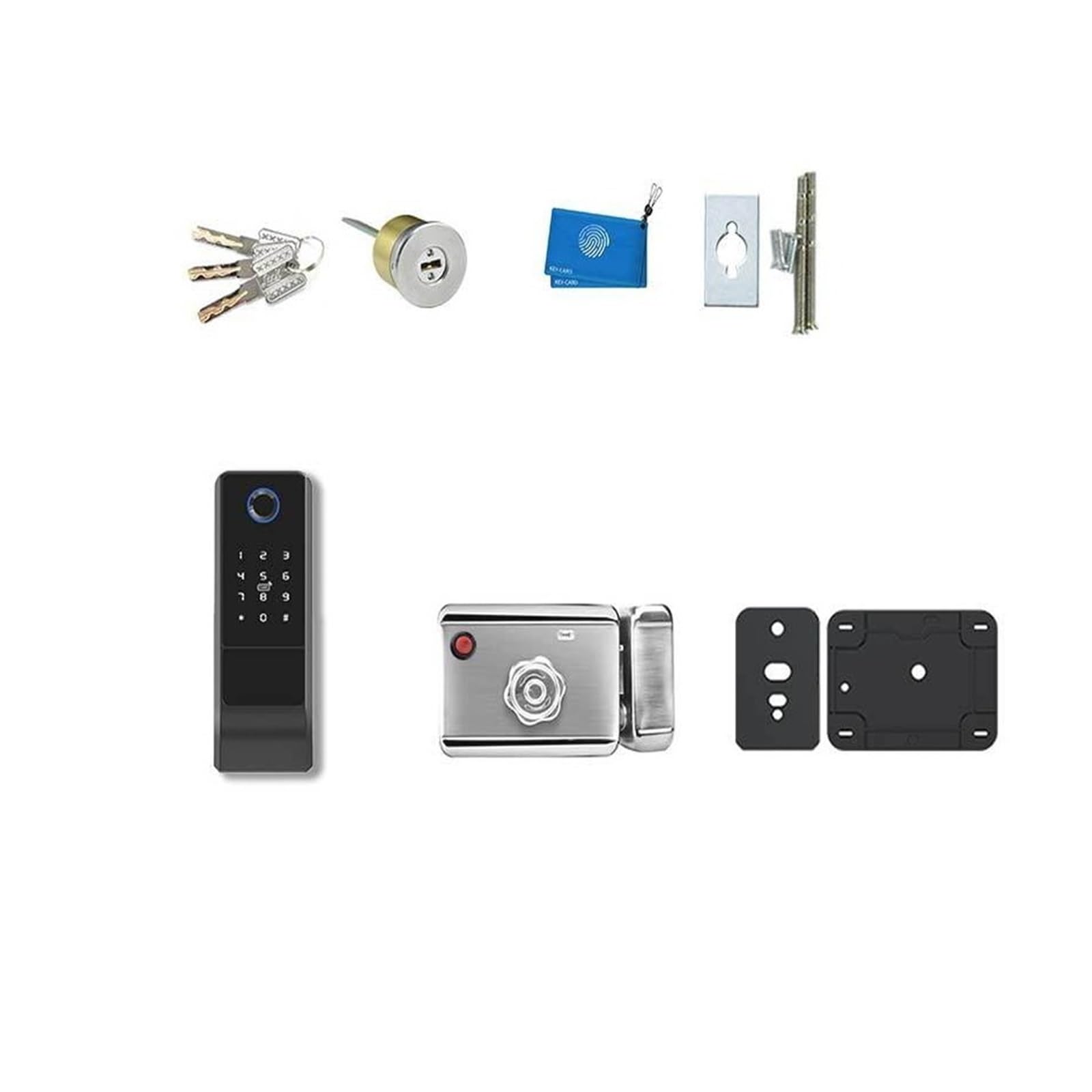 Serratura intelligente impermeabile con impronta digitale, cancello esterno, Bluetooth, password, scheda, chiave meccanica