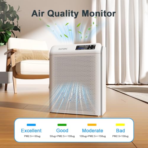 Image of Smart Air Purifiers for Home Bedroom Large Room Up to 3500 Ft | Smart Air Purifiers for Home Up to 3500 Ft, App Smart Control,Real-Time Air Quality Sensor, Sleep Mode, Auto Mode