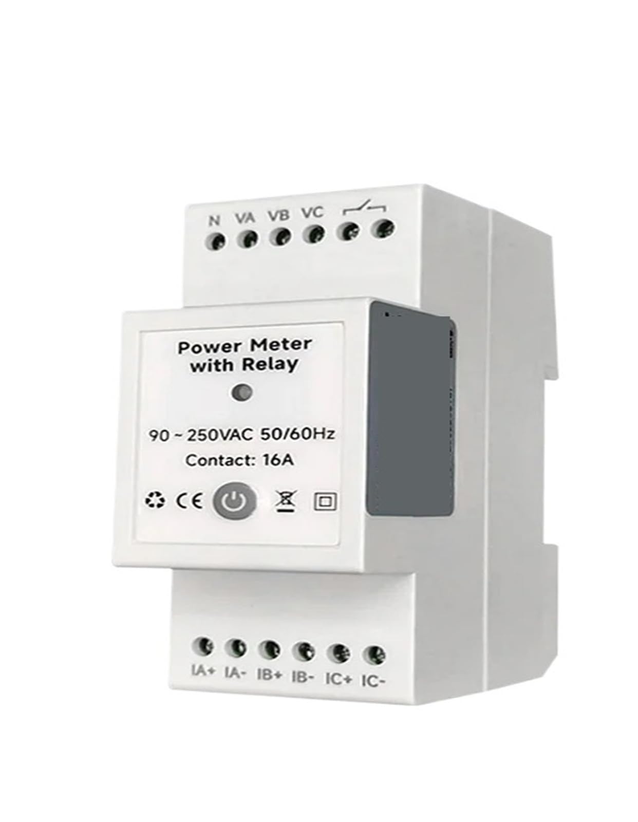 Compteur d'énergie 80A bidirectionnel AC90-250V avec contact sec 16A - 3