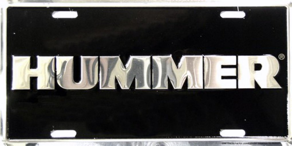 Hummer Premium Chrome License Plates Plate Tag Tags auto vehicle car front