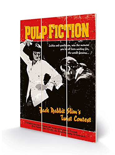 Pulp Fiction MW10496P - Impresiones sobre Madera, 20 x 29,5 cm, Multicolor, 5 x 1, 2 cm