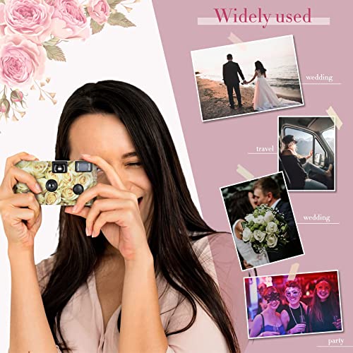 12 Pack Disposable Camera For Wedding Single Use Film Camera With Flash For Wedding, Anniversary, Travel, Camp, Party Supply (Yellow Rose) #TOP2