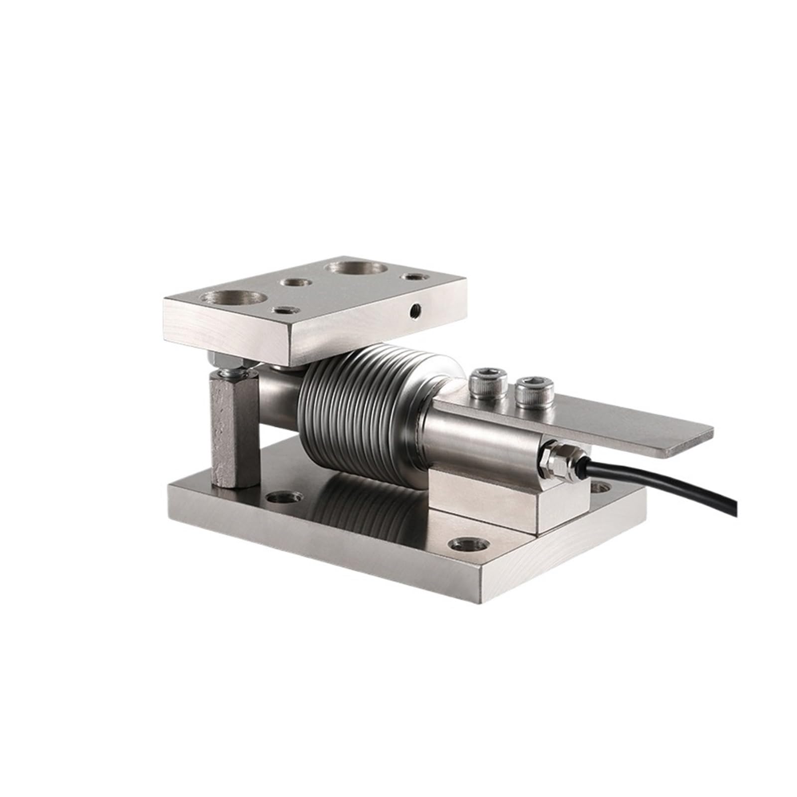 Célula de carga Sensor de celda de carga tipo fuelle con módulo de plataforma de pesaje, báscula de cinta de pesaje de presión de puente de báscula dinamométrica(0-300KG KIT)