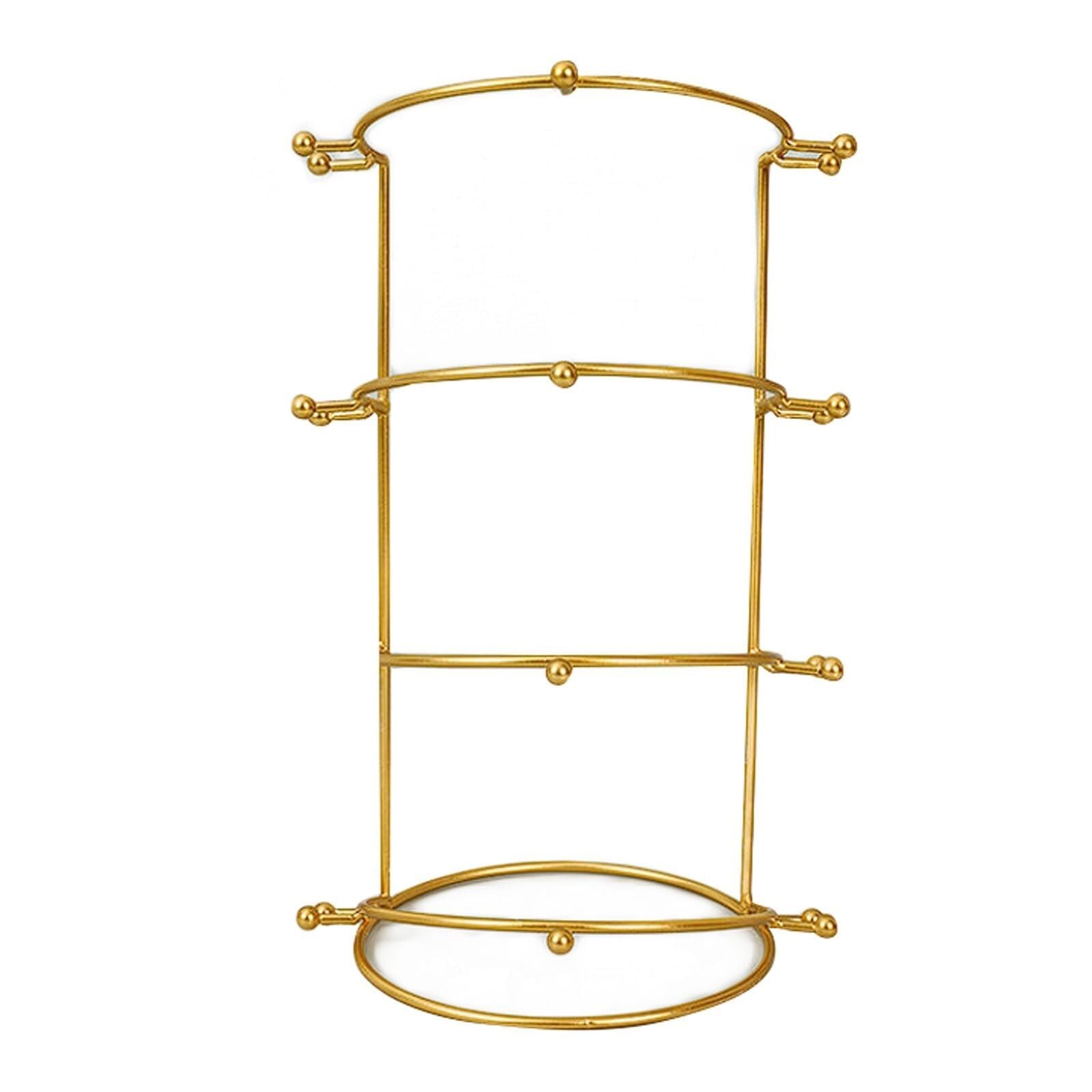WxuuLTGJR Crown Jewelry Display Stand Metal Jewelry Easel Stand Wedding Showcase Holder Tiaras Organizer Tree Hair Tower Rack Showcase Holder(17.5 * 28.7cm)
