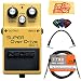 Boss SD-1 Super Overdrive Bundle with Instrument Cable, Patch Cable, Picks, and Austin Bazaar Polishing Cloth