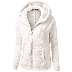 Lamparas Para Dormitorios Venta Chaqueta Mujeres de Invierno de Lana Cálida Cremallera Abrigo con Capucha Casual Suéter Abrigo de Algodón Outwear Hoodie riou