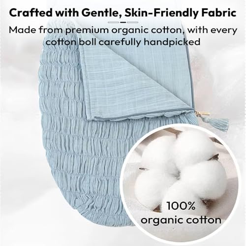 Image of StarAndDaisy Baby Sleeping Bag for Newborn Boy & Girl /Baby Bedding Set for New Born /Premium Cotton and Comfortable for 0-12 Months /Foldable & Washable Cotton Design -Blue