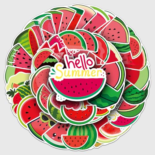 50 Pcs Fresh Watermelon Stickers, 1.96-3.15inch Cartoon...