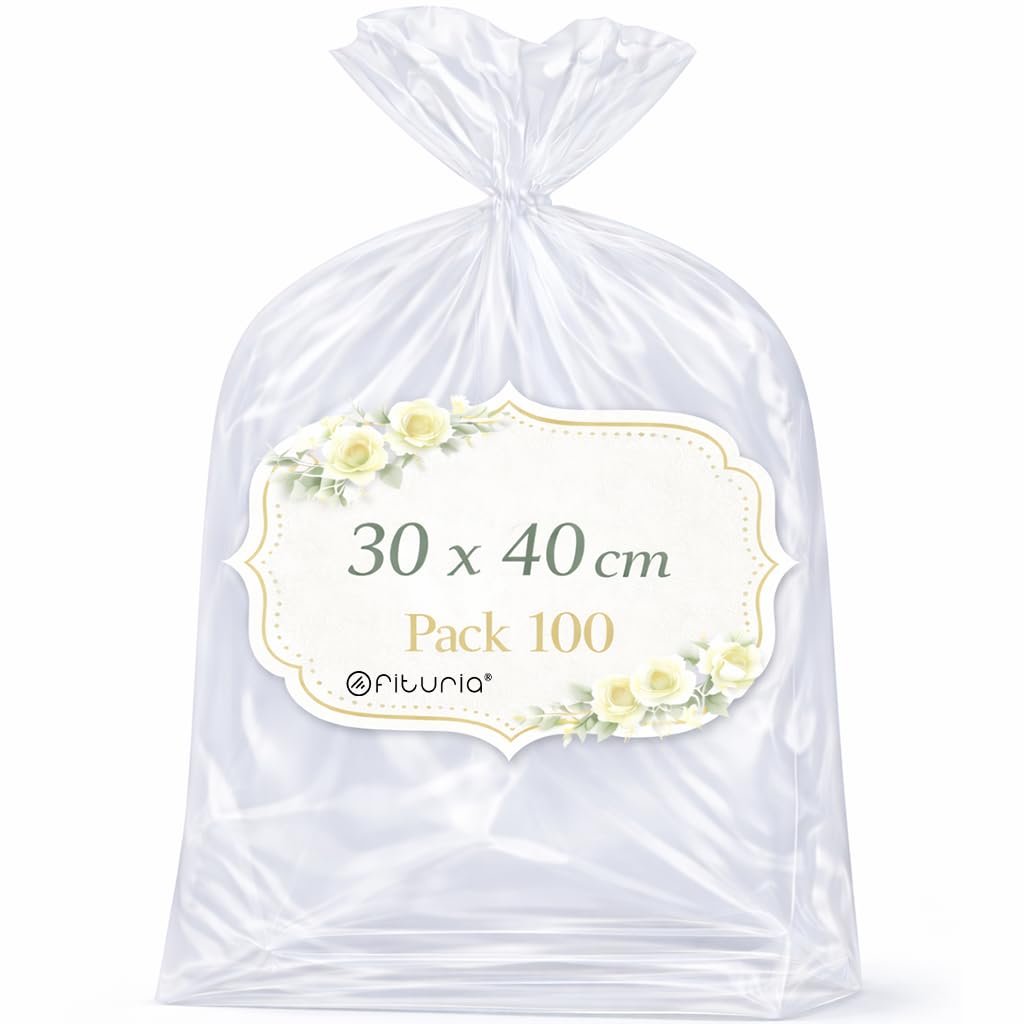 Ofituria Bolsas Celofán Transparente 10 x 15 cm, Bolsas Transparentes para Chuches y Regalos – Bolsas Plastico Transparente para Cumpleaños Infantiles, Galletas y Detalles, 1 Pack (100 Bolsas) — view 16