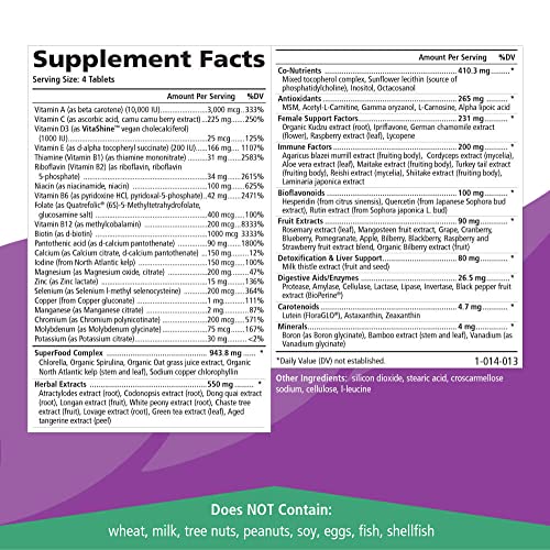 Pure Essence Longevity For Women Over 40 Multivitamin - Vitamins With Superfoods, Whole Foods, Minerals, Antioxidants And Immune Support - 90 Tablets #TOP5