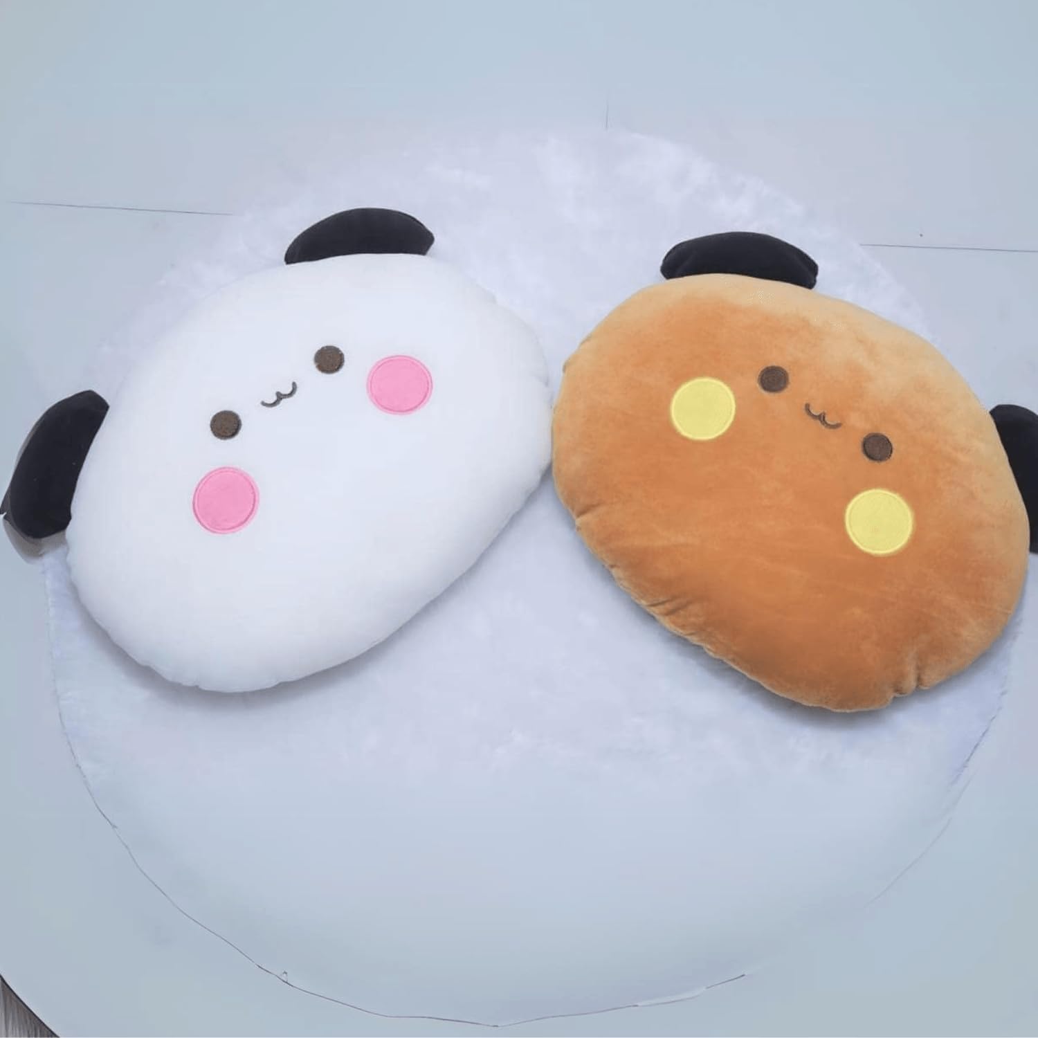 Bubu Dudu Plush Toy Pillow, Cute Panda Bear Stuffed Animal, Soft Huggable Cushion, Gift for Kids, Boyfriend, Girlfriend, Birthdays, Holidays, Home Decor, 2 Pack-image-16