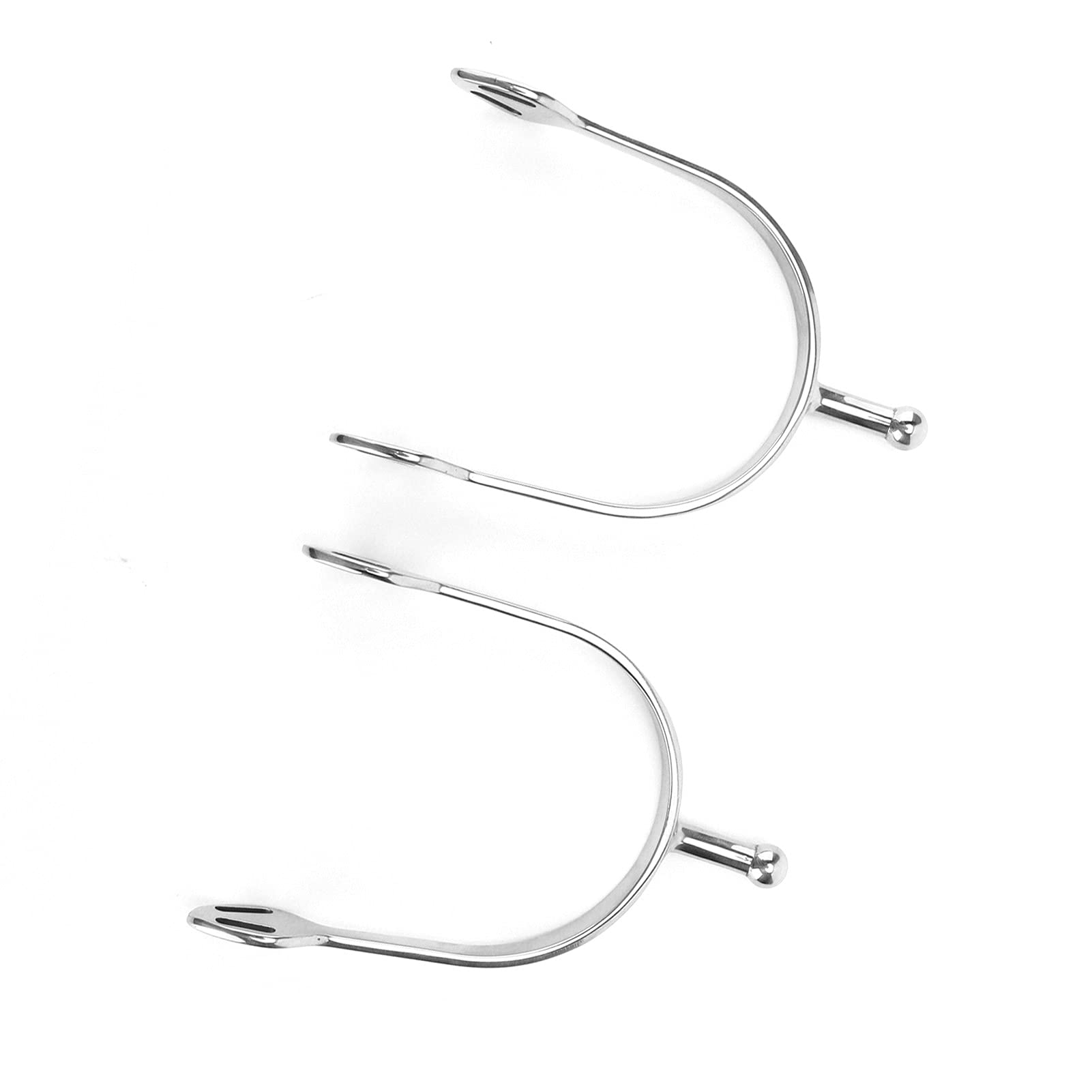 2Pcs Edelstahl Sporen Rundkopf Englischer Sporn 5.1x3.5in Sicher Zum Pferd für Horsemanship-Liebhaber