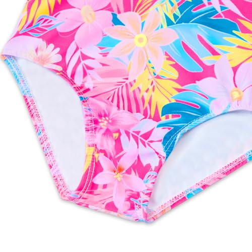 Image of Girls Swimsuit One Piece Bathing Suit with Adjustable Straps Cute Little Kids Swimming Suits Beach Swimwear 4T-12