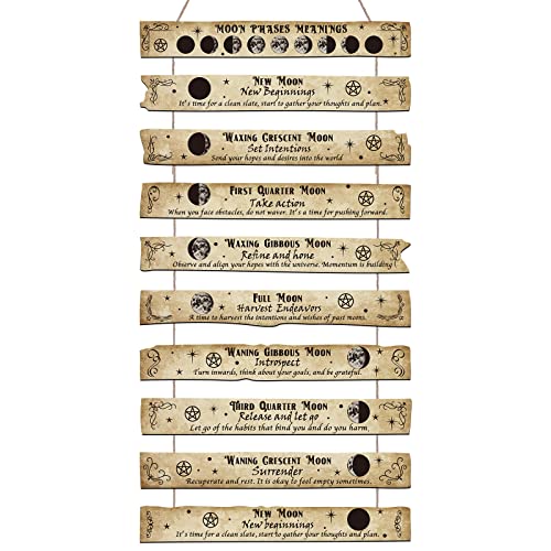 Witchcraft Knowledge Sign Moon Decor Halloween Witch Kitchen Witchery...