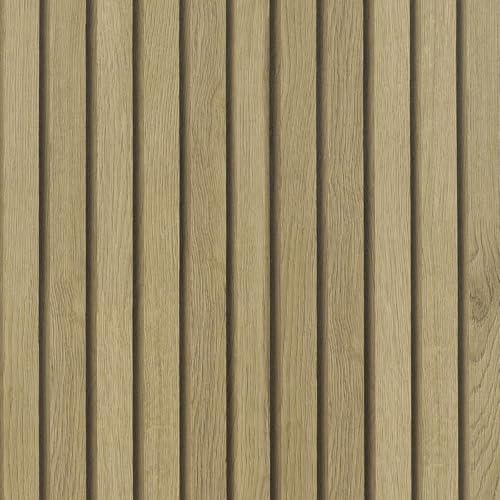 YENHOME Papier Peint Adhesif Panneaux en Bois 3D 40x500cm Papier Peint Autocollant Mural Marron Porte Salle de Bain Revetement Film Autocollant Meuble...