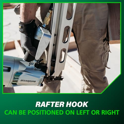 Image of Metabo HPT Framing Nailer | High Grade Aluminum Magazine | Pneumatic | Framing Nails 2-Inch to 3-1 /4-Inch | Rafter Hook | NR83A5(S1)